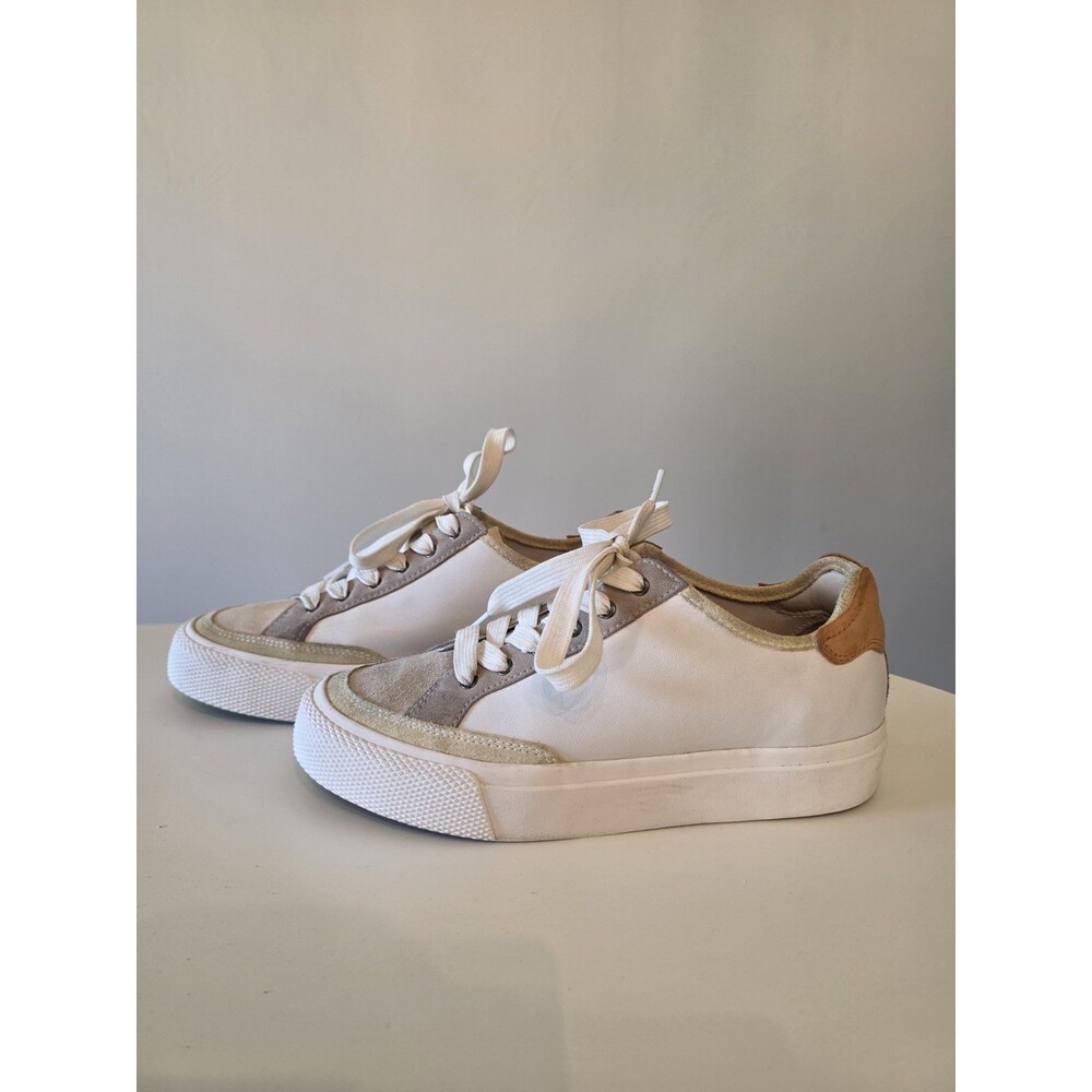 Rag & Bone Women’s Rb Army White Low Top Lace Up Leather Sneakers EUC Size 38